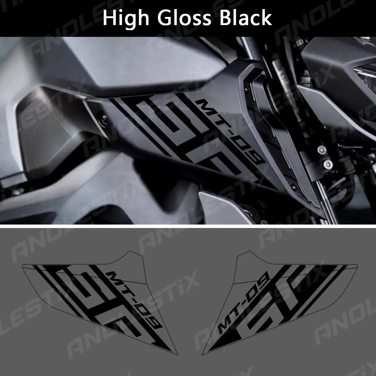 Anolestix Reflective Motorcycle Logo Set Air Inlet Emblem Decals For Yamaha Mt09sp Mt-09Sp 2018 2019 2020 2020 8