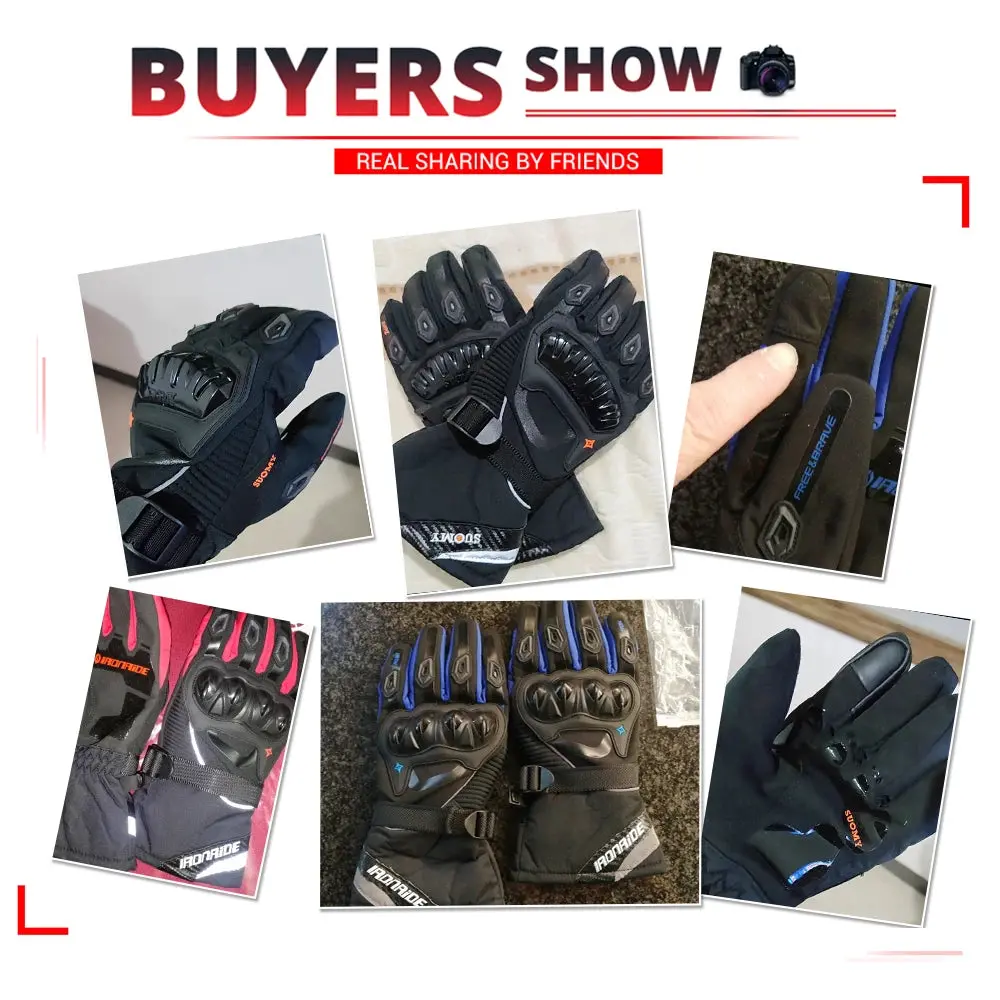 Motorcycle Gloves Windproof Waterproof Guantes Moto Men Motorbike Riding Gloves Touch Screen Moto Motocross Gloves Winter 4