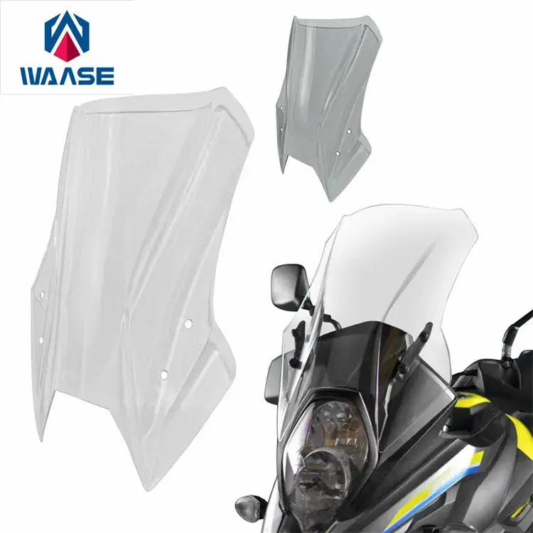 Waase For Suzuki V-Strom 650 Xt 650Xt Adventure Dl650 Dl650xt Adv Windscreen Windshield Wind Deflector Shield Screen Visor Glass 1