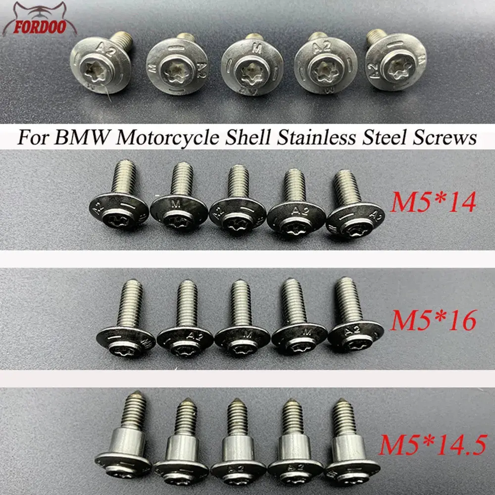 M5 For Bmw Motorcycle Shell Stainless Steel Screws R1200gs R1250gs Adv R1200rt S1000xr Rr S1000r C600 C650gt F900r F750gs F850gs 1