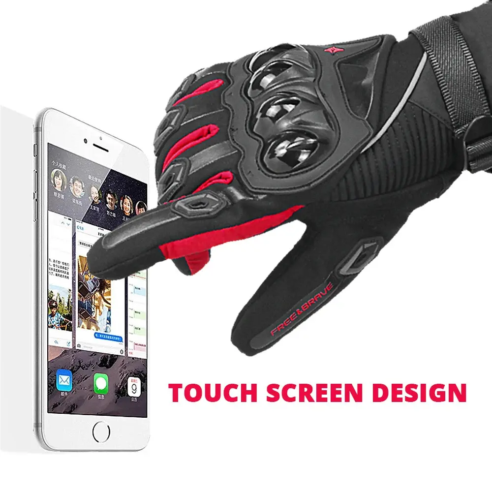 Motorcycle Gloves Windproof Waterproof Guantes Moto Men Motorbike Riding Gloves Touch Screen Moto Motocross Gloves Winter 3