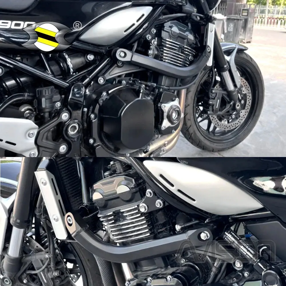 For Z900rs Cafe Accessories Engine Guard Frame Slider Crash Bars Pad Protector Bumper Protector Stunt Cage Protection 2018-2022 1