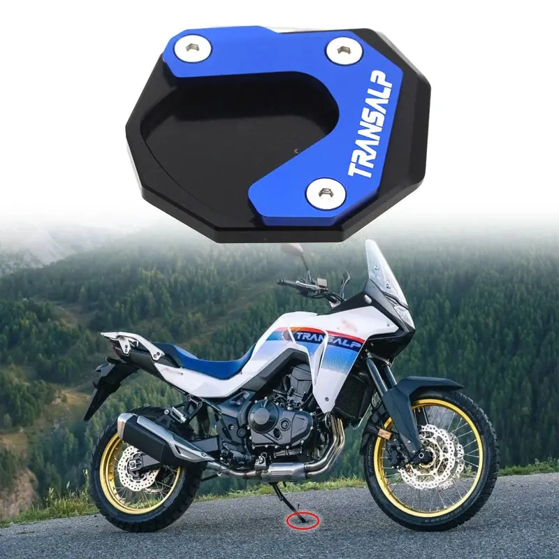 For Honda Transalp Xl750 Xl 750 2023 Foot Side Stand Pad Plate Kickstand Enlarger Support Extension Motorcycle Accessories 1