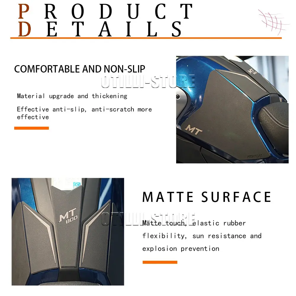 New Motorcycle For Cfmoto 800Mt 800 Mt 800 Mt 3M Fuel Tank Pad Protector Sticker Knee Grip Antiskid Side Decal Kit Decoration 4