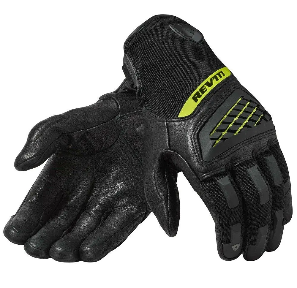 New Black/White Revit Neutron 3 Motorcycle Summer Racing Touch Screen Gloves Genuine Leather Motorbike Mx Atv Gloves 3