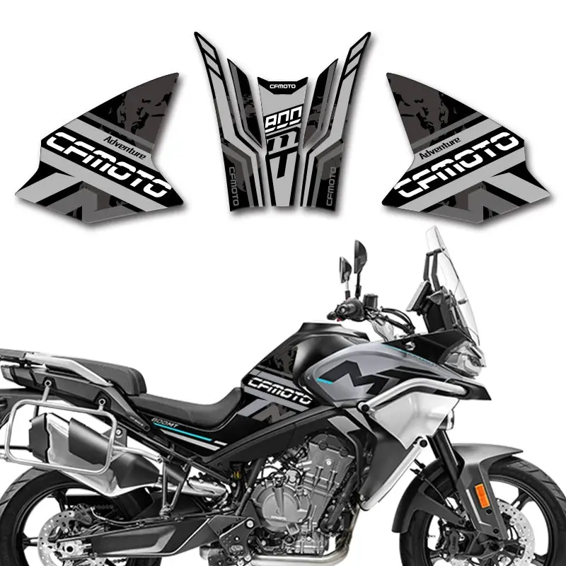 Suitable For Cfmoto 800Mt Modified Accessories, Oil Tank Stickers, Fish Bone Stickers, Colorful Decorative Flower Prints 4