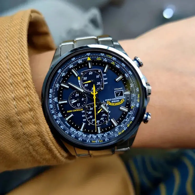 2025 New Men Watches Business Multi-Function Fancy Round Luxury Wristwatch Stainless Steel Band Quartz Watch With Date 1