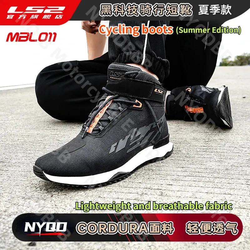Ls2 Summer Motorcycle Riding Boots Anti Fall And Wear-Resistant Road Short Boots Motorcycle Travel Commuting Riding Shoes 1