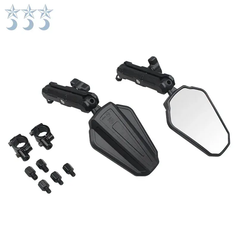 2Pcs Directional Ball All-Round Rotation Folding Adv Off-Road Scooter Retrofit Rearview Mirror Mirrors Mirrors Mirrors 1