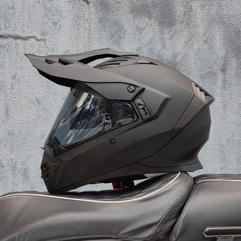 Orz DOT-certified full-face helmet designed for off-road ATVs and motorcycles, featuring an anti-glare brown lens for enhanced visibility and protection.