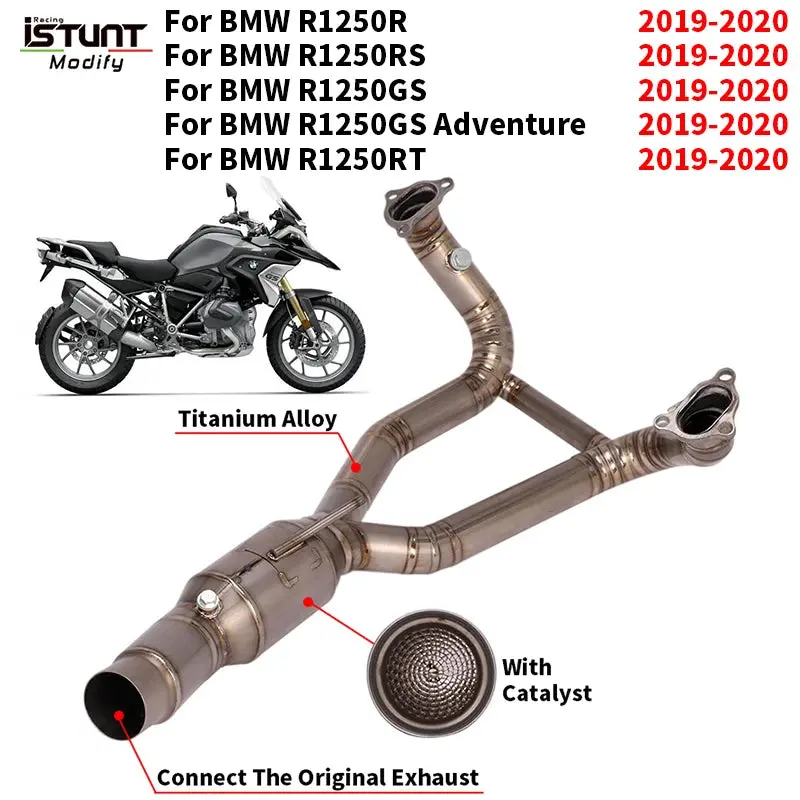 Titanium Alloy Front Link Pipe Full System Motorcycle Exhaust Escape Slip On For Bmw R1250 R 1250 R Rs Rt Gs Adventure 2019 2020 1