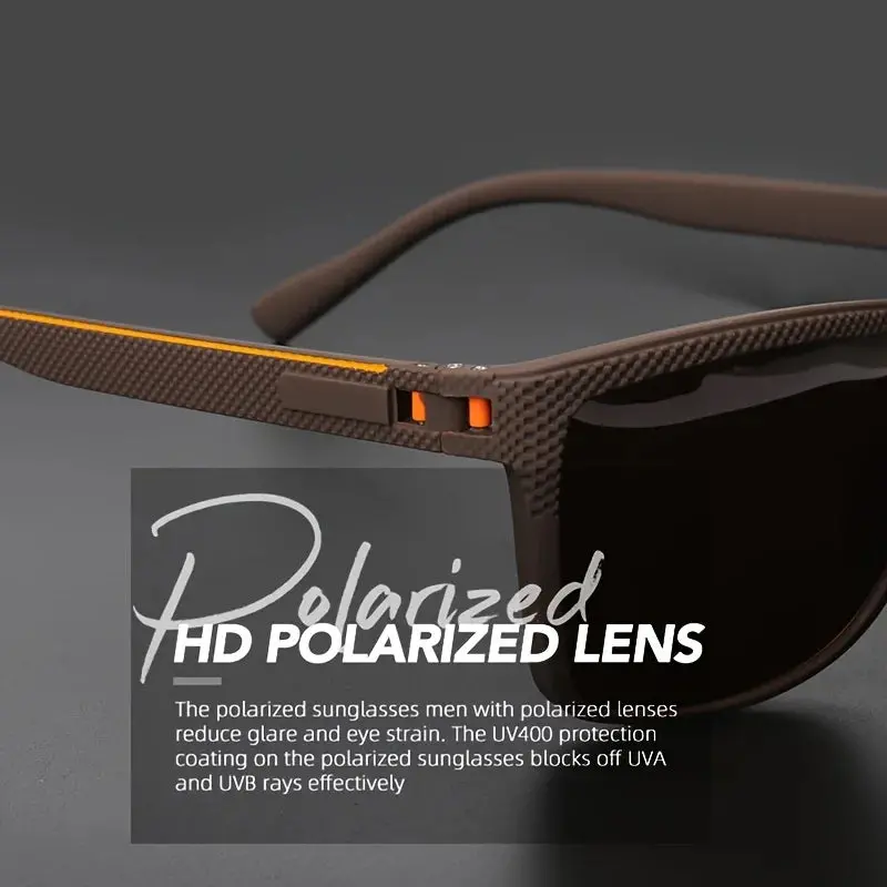 3Pcs New Square Sunglasses Full Frame Polarized Spring Hinge Lightweight Unisex For Driving Fishing Sports Fashion 2