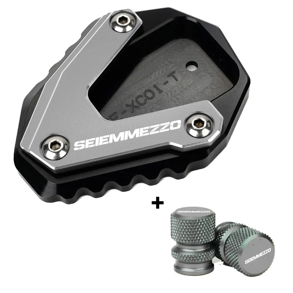 For Moto Morini Seiemmezzo Scr Str 650 2023 Motorcycle Accessories Kickstand Foot Side Stand Enlarger Pad Tire Valve Caps 3