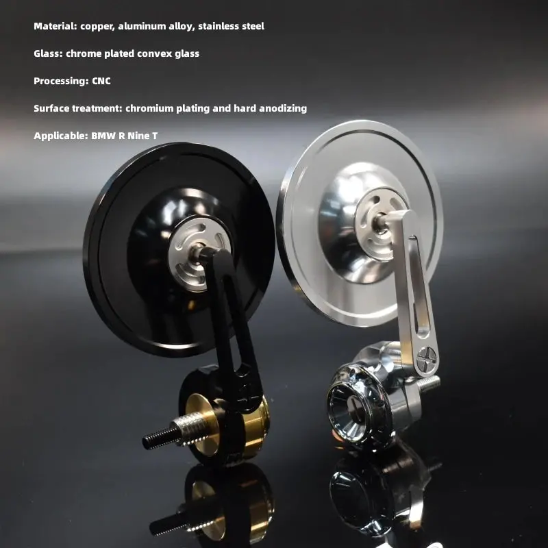 Motorcycle High-End Cnc Side Mirrors Handle Mirrors Rearview Mirrors For Bmw R Nine T And  22Mm Hollow Handlebars 1