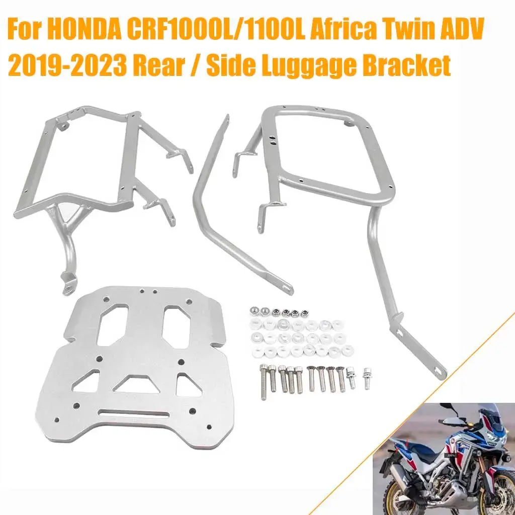 For Honda Crf1000l/1100L Africa Twin Adventure 2019-2023 Motorbike Side Top Box Luggage Pannier Rack Trunk Case Bracket Holder 1