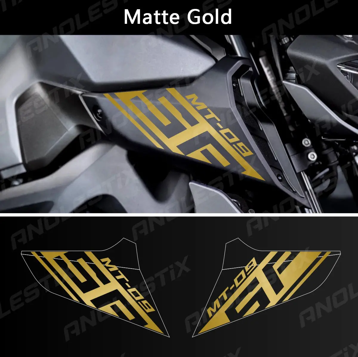 Anolestix Reflective Motorcycle Logo Set Air Inlet Emblem Decals For Yamaha Mt09sp Mt-09Sp 2018 2019 2020 2020 9