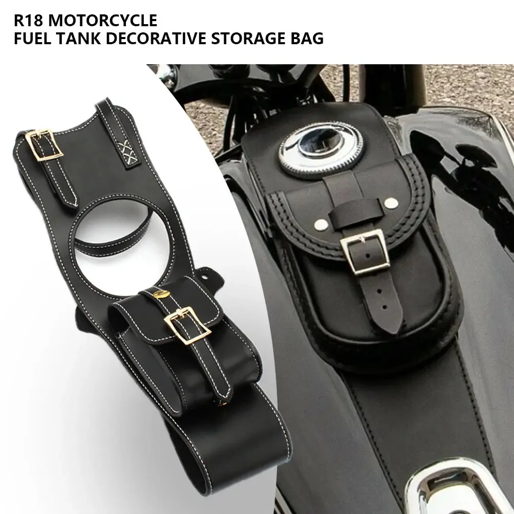 Trunk Storage Boxfor Bmw R18 Classic  2020 Trunk Storage Box Motorcycle Fuel Tank Decoration Storage Bag Retro Pu Leather 1