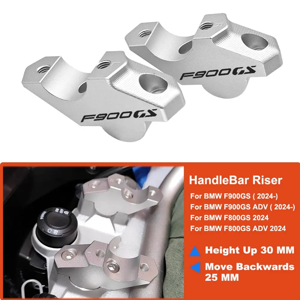 For Bmw F900gs Adventure F 900 Gs Adv 2024 2025- F850gs Accessories Motorcycle Handlebar Riser Clamp Extend Heightening Adapter 1
