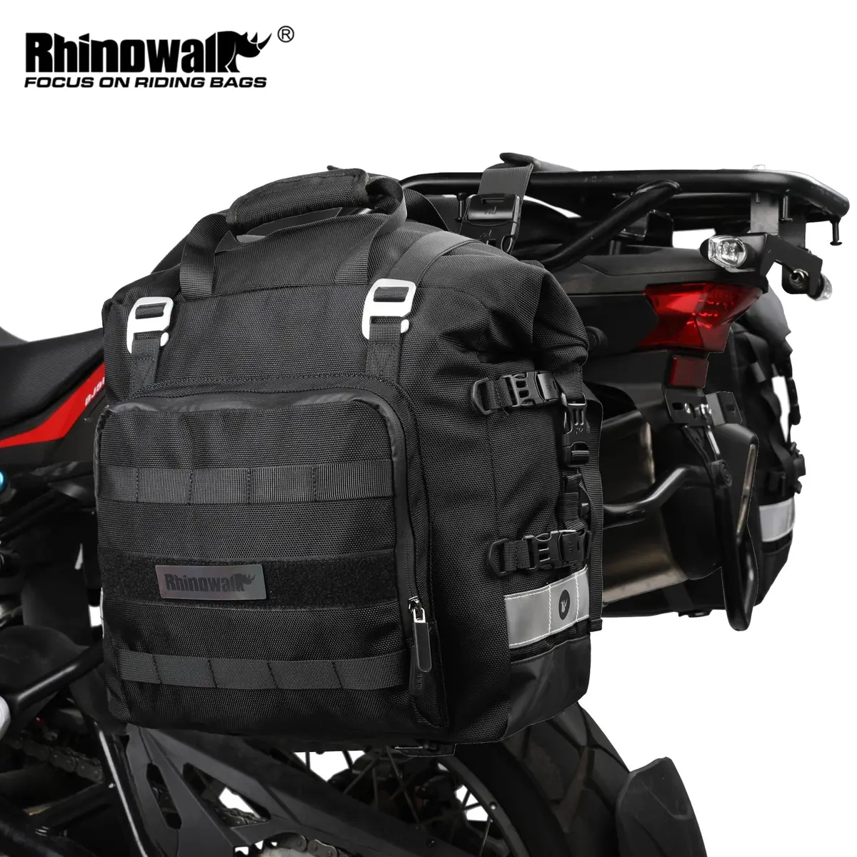 Rhinowalk 20L Motorcycle Bag Motor Saddlebag Side 1 Or 2 Pcs Universal Motorbike Waterproof Removable Inner Bag Luggage Pannier 1