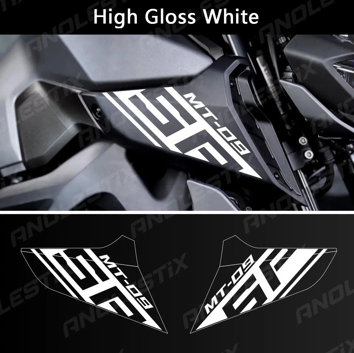 Anolestix Reflective Motorcycle Logo Set Air Inlet Emblem Decals For Yamaha Mt09sp Mt-09Sp 2018 2019 2020 2020 3