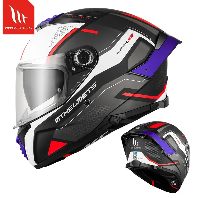 Mt Thunder Sv 4 Ece 22.06 Dot Approved Full Face Helmets Motorcycle Double Lens Shield Scooter Helmen Men Capacete De Moto 5