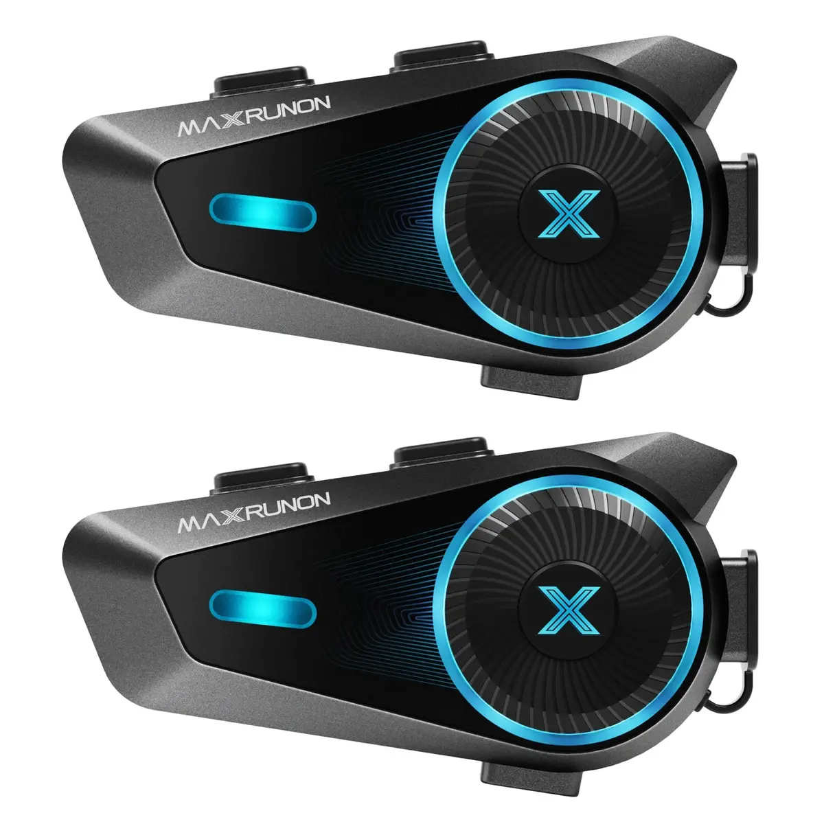 Maxrunon D10 Motorcycle Bluetooth Intercom Helmet Headset 4 Riders Moto Group Interphone App Ai Voice Control Enc Ipx7 Fm Bt5.4 1