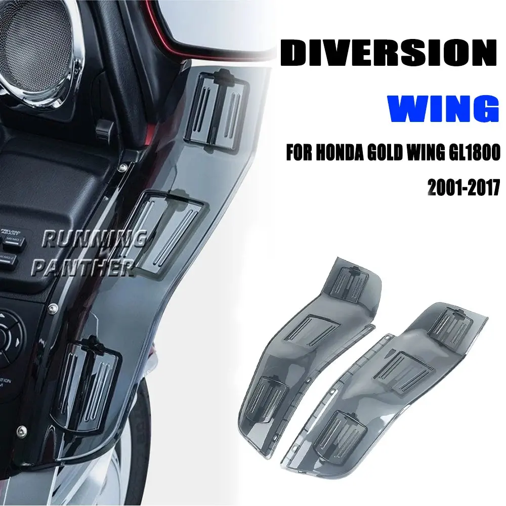 For Honda Goldwing Gold Wing Gl 1800 Gl1800 F6b 2001-2017 Motorcycle Side Spoilers Dragon Wing Air Guard Vented Wind Deflector 1