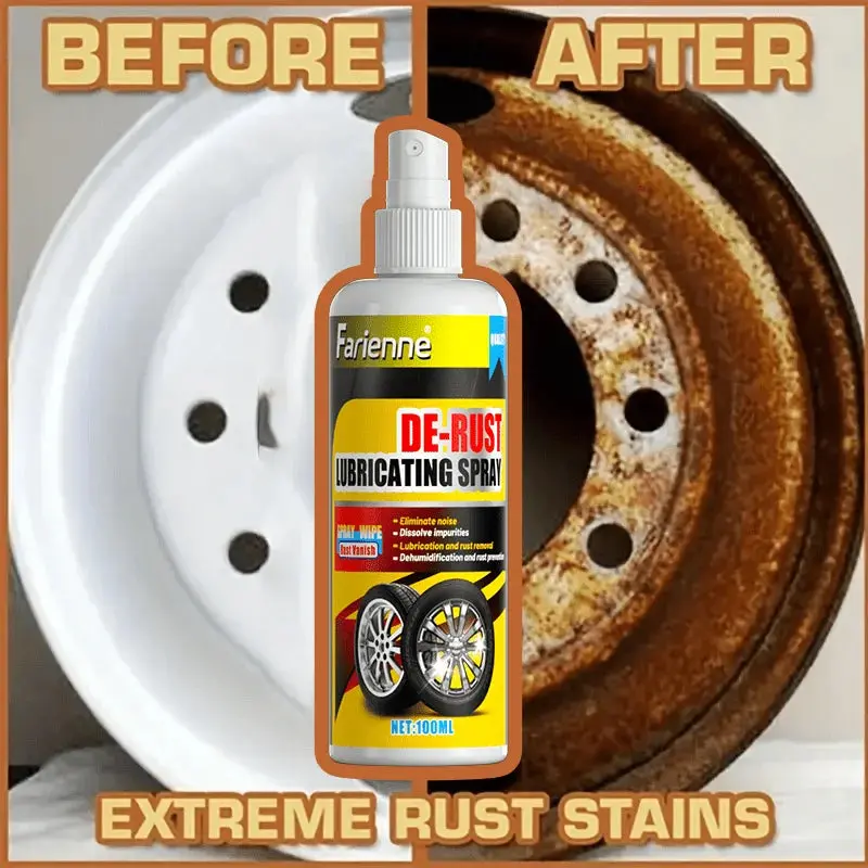 Universal Rust Remover Revitalizing Spray For Car Wheels & Metal Surfaces, Strong Decontamination, Smooth & Reliable 2