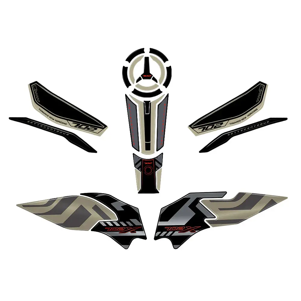 Trk702x 2023 Motorcycle Accessories 3D Gel Epoxy Resin Sticker Kit Tank Pad Protection For Benelli Trk 702X Trk 702 X 23