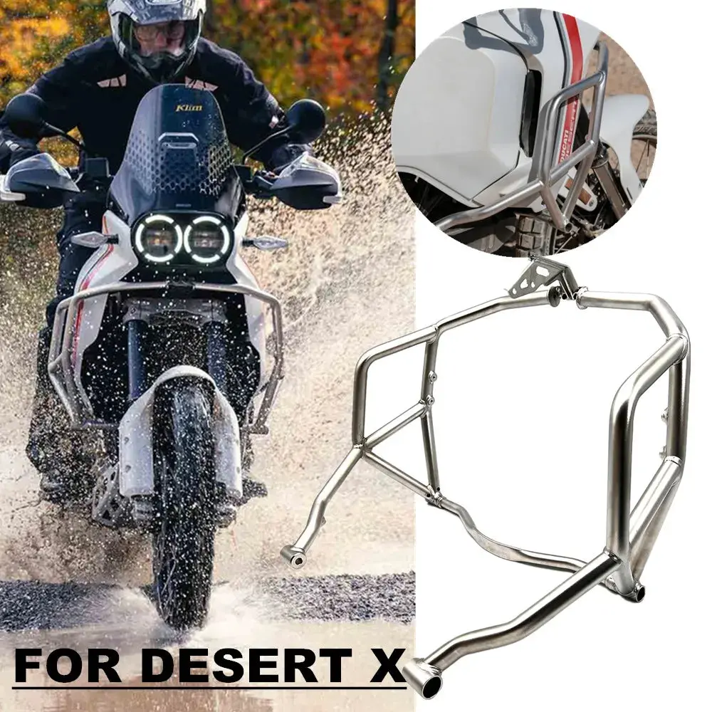 For Ducati Desert X Desert X Desertx 2022 2023 Motorcycle Crash Bar Frame Protector Engine Guard 1