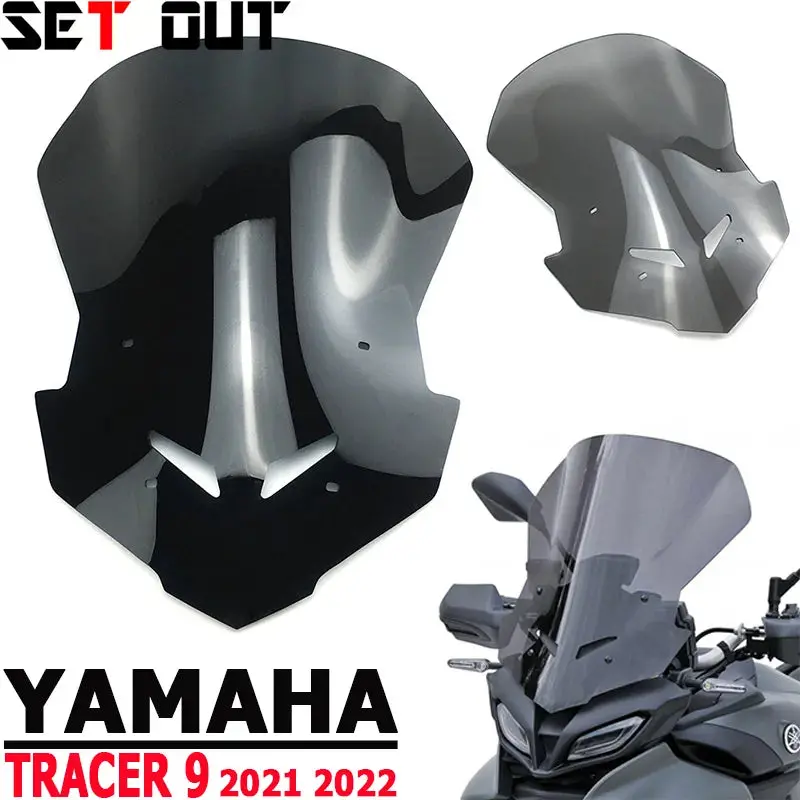 Motorcycle Accessories Travel Windshield Visor Wind Deflector Windscreen For Yamaha Mt-09 Tracer Gt 9 21-22 Tracer 9 2021 2022 1