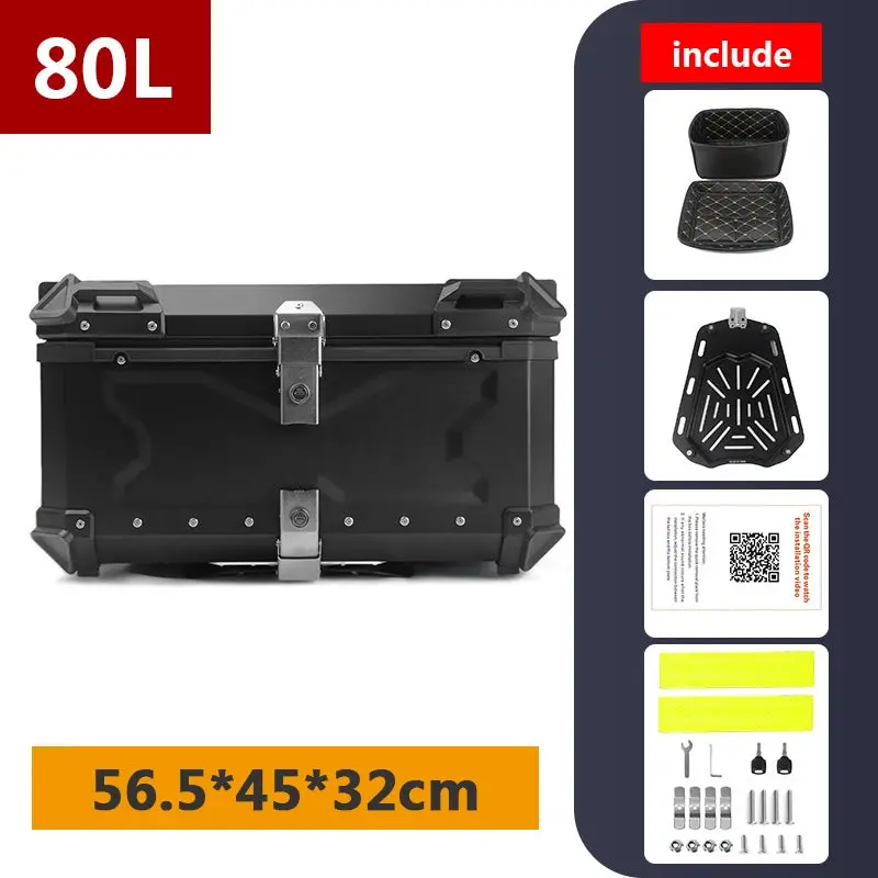 45L 55L 65L 80L 100L Aluminum Motorcycle Box Moto Top Case Rear Storage Luggage Trunk For Bmw R1200gs Lc R1250gs F800gs 10