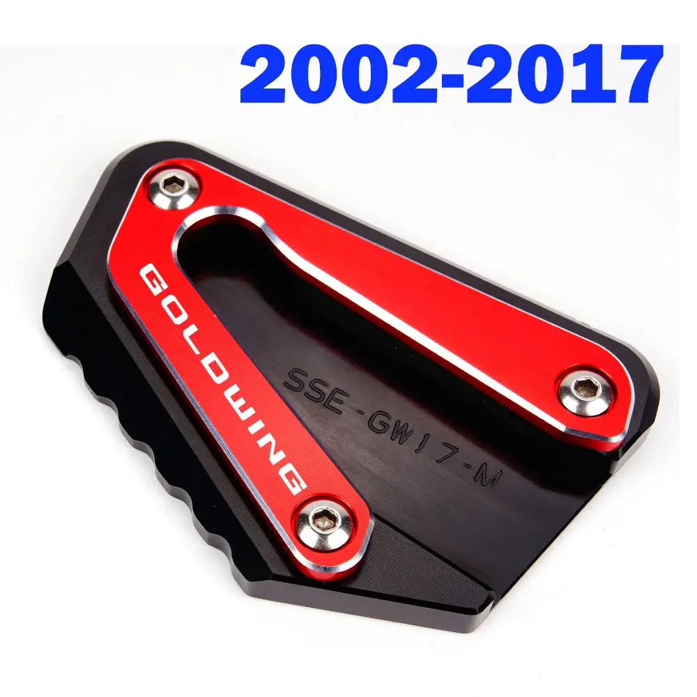 New Motorcycle Cnc Foot Support Extension Plate Side Stand Enlarge For Honda Goldwing 1800 2018-2023 Gold Wing Gl1800 2002-2017 9