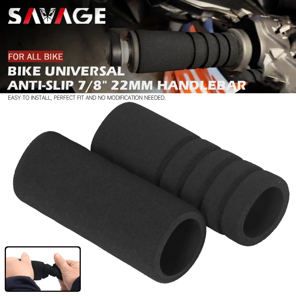 Universal 22Mm Motorcycle Handlebar Foam Hand Grips Sponge Gloves Lever Cover Anti-Slip Motocross Dirt Pit Bike Electric Scooter 1