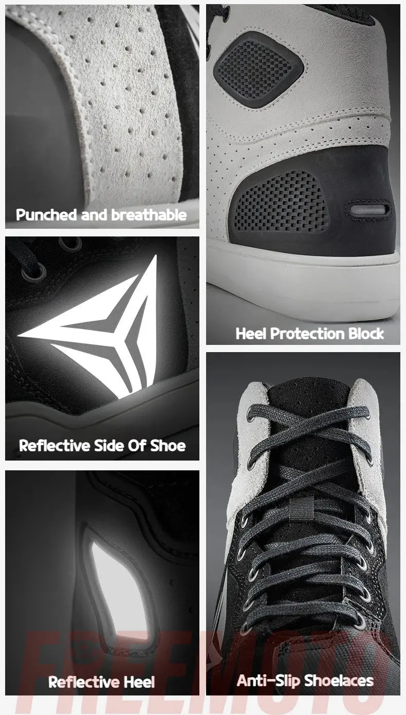 Motowolf Motorcycle Boots Summer Breathable Leather Ventilated Riding Shoes Retro Anti-Slip Off-Road Biker Shoes For Men Women 14