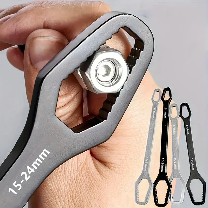 8 To 17 Black Multifunctional Double End Box Wrench Hexagon Double End Solid Wrench Screw And Nut Tool With Various Diameters 1