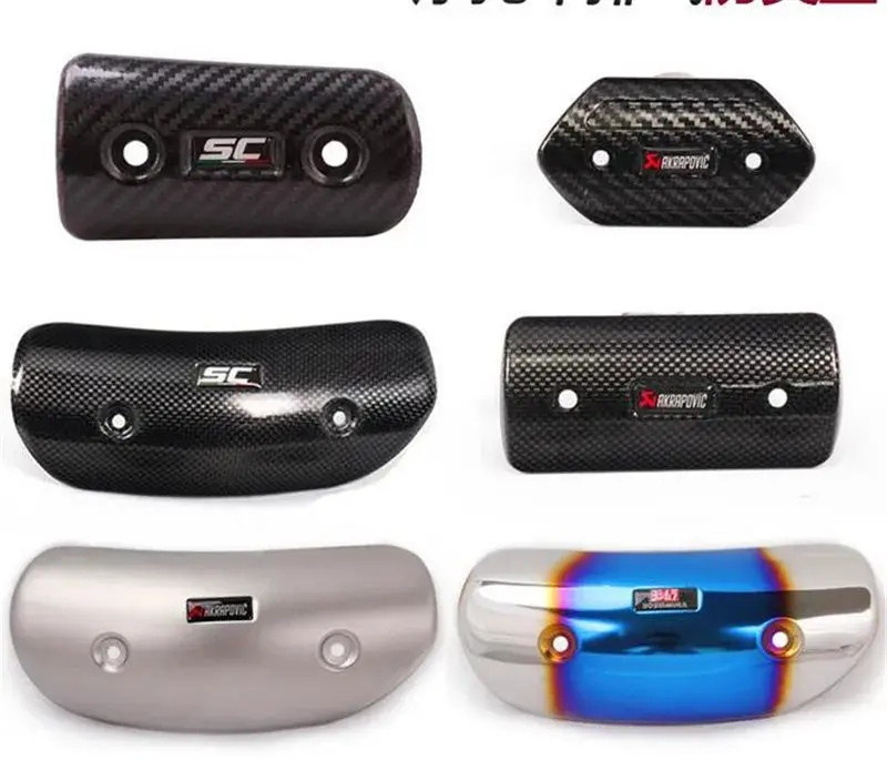 Motorcycle Exhaust Pipe Carbon Fiber Protector Heat Shield Cover Guard Anti-Scalding Cover For Cb650f Mt07 Tmax530 Cb400 Xmax300 1