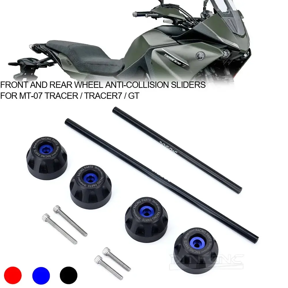 For Yamaha Mt-07 Tracer 7 700 Gt Motorcycle Front Rear Wheel Protect Anti-Fall Axle Protector Accessories Tracer7 Tracer700 2022 1