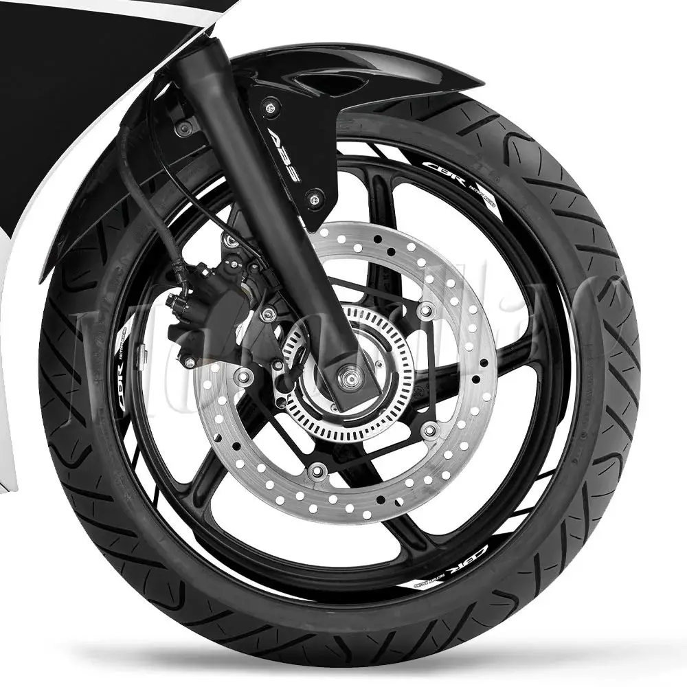 For Honda Cbr 400 600Rr 650R 1000Rr 250R 500R Cb650f Motorcycle Wheel Rim Sticker Decal Reflective Stripe Tape Accessories 2