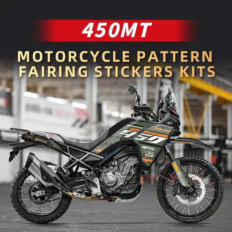 Pattern Printing Stickers Kits For Motorcycle Protection And Decoration, Used For Cfmoto 450Mt, Various Styles 1