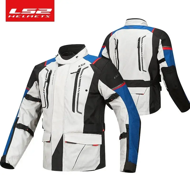 Ls2 Mj147 Motorcycle Riding Suit Pull Set Men's And Women's Motorcycle Pull Car Fall Waterproof Motorcycle Jacket 1