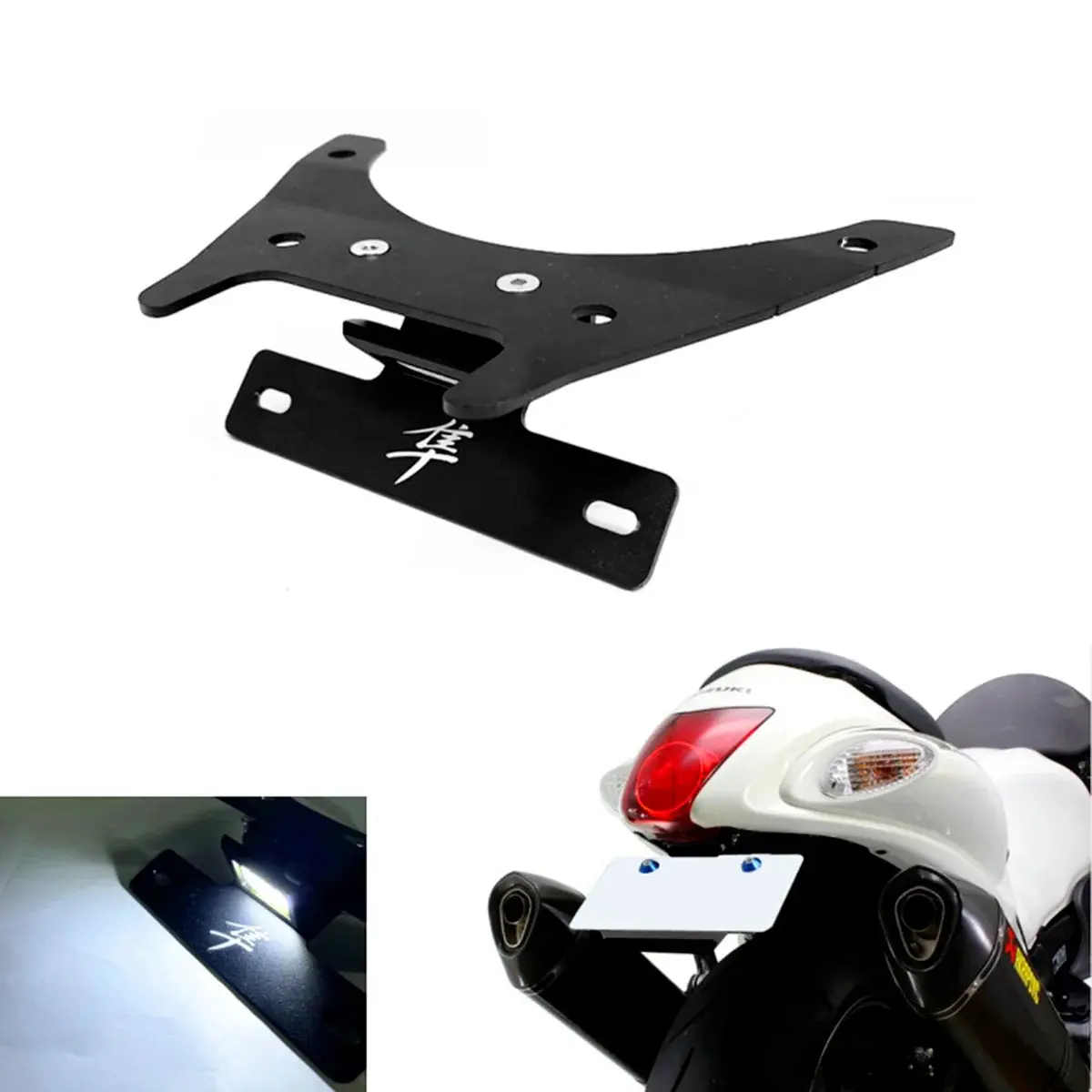 For Suzuki Hayabusa Gsx1300r 2008-2020 Motorcycle Led Fender Eliminator License Plate Holder Turn Signal Adapters 1