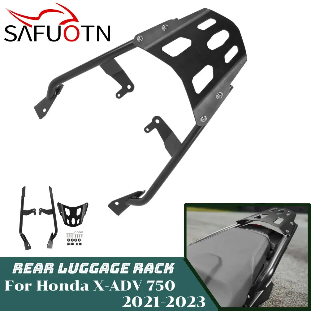 X-Adv750 Rear Luggage Cargo Rack Carrier Mount Backrest For Honda X-Adv Xadv 750 2021 2022 2023 Motorcycle Shelf Holder Parts 1