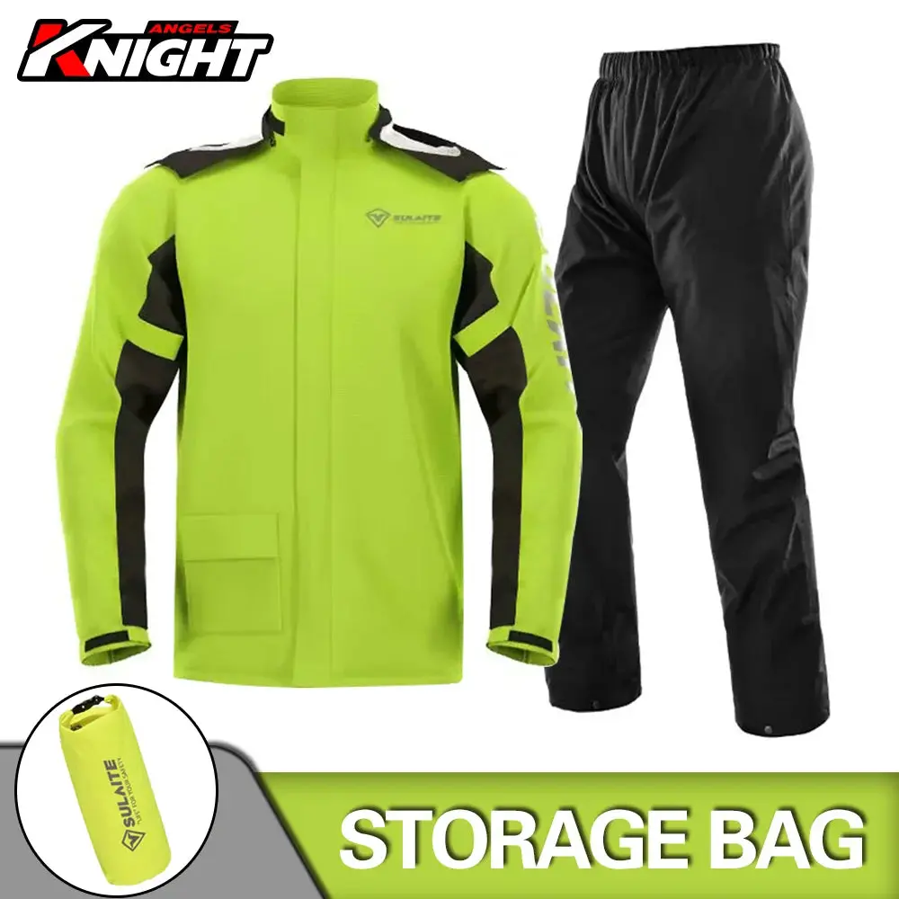 Motorcycle Raincoat Suit Rainstorm Prevention Jacket Pants Camping Hiking Fishing Raincoat Moto Raincoat Motorcyclist Rider Rain 1