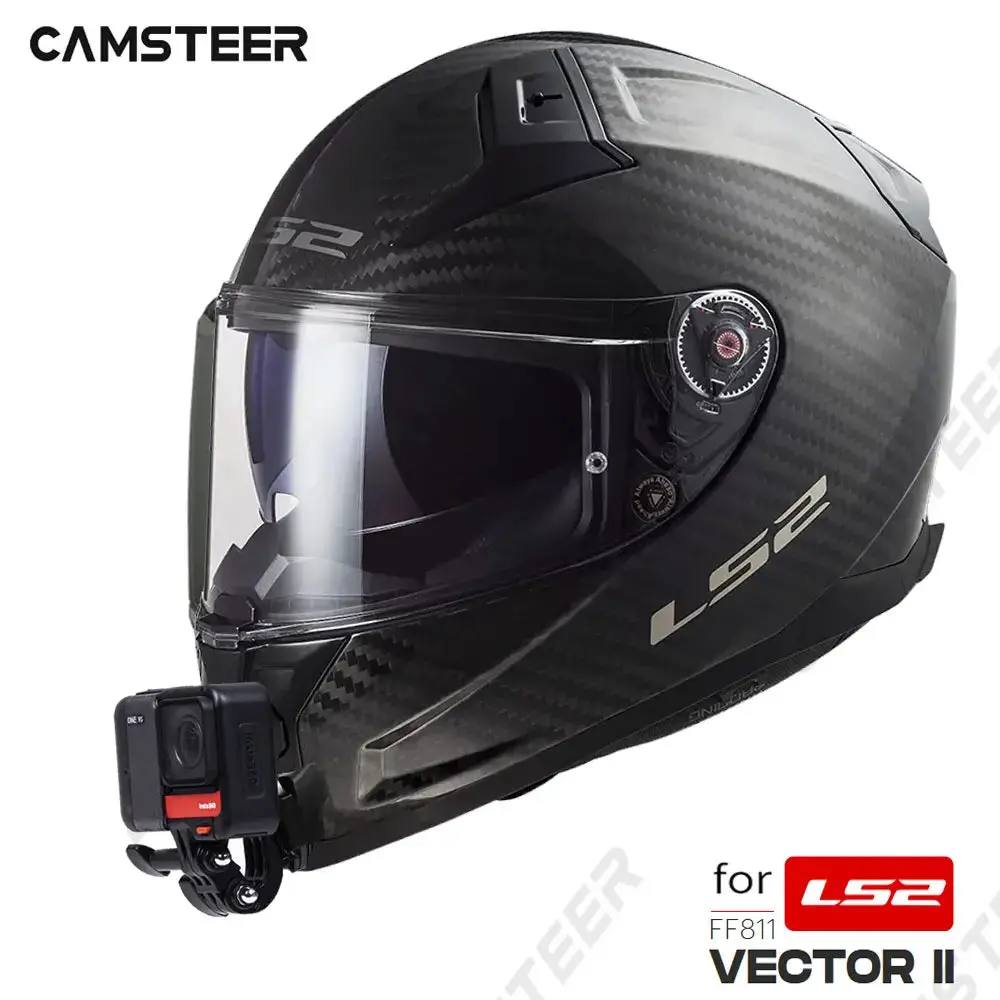 Ls2 Ff811 Vector 2 Customized Motorcycle Helmet Chin Mount For Gopro Hero12 11 10 9 Insta360 X4 X3 Ace Pro Dji Action 3 4 Camera 1