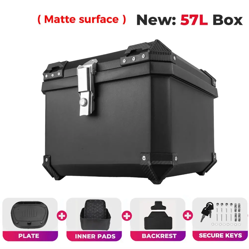 45L Motorcycle Helmet Box Universal Top Tail Rear Luggage Storage Tool Cases Lock For Bmw R1200gs R1250gs R1200gs 1200 Gs Lc Adv 6