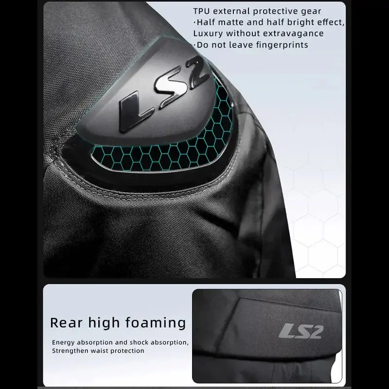 Ls2 Winter Waterproof Motorcycle Jacket Men Women Ce Certified Riding Jacket Warm Protective Gear With Removable Thermal Liner 6