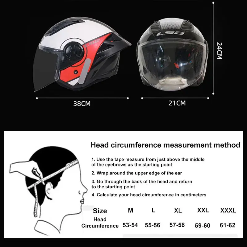 Ls2 Motorcycle Helmet 3/4 Open Face Helmets Capacete Ls2 Of616 Airflow ⅱ Big Tail Wing Jet Scooter Half Helmets Cascos Para Moto 6