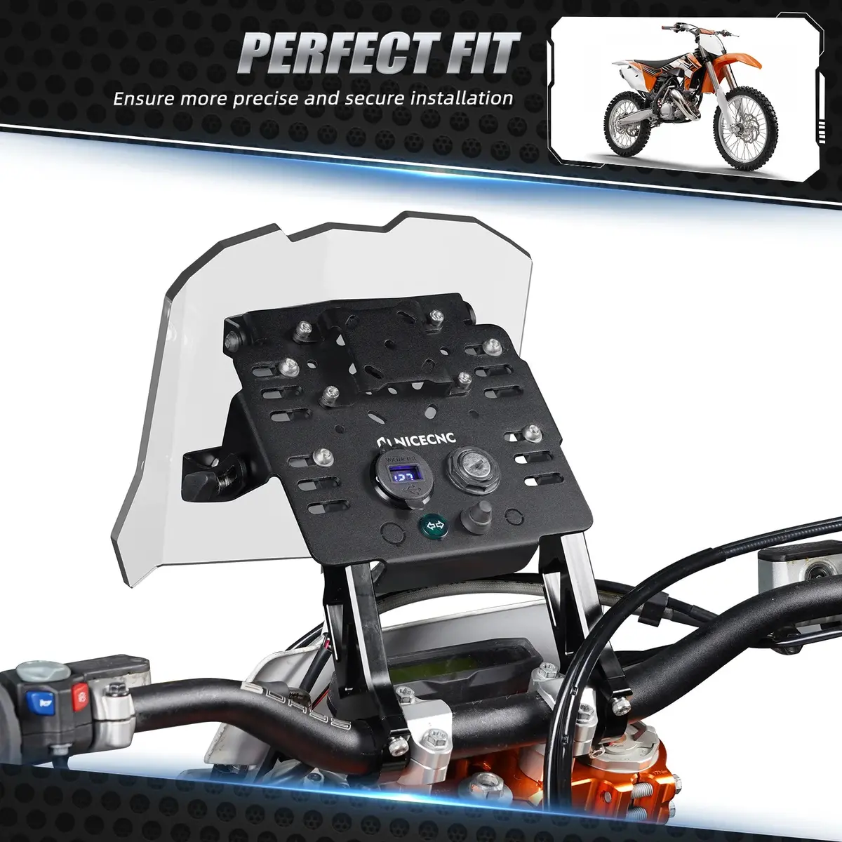 Universal Gps Mount Bracket Mini Fairing Kit For Ktm Exc 300 Husqvarna Husaberg Gasgas Beta Honda Cr Crf Yamaha Suzuki Kawasaki 1