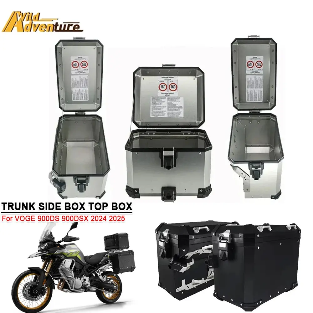 900Ds 900Dsx Motorcycle Trunk Side Box Top Box Aluminum Left Right Storage Luggage Rear Tail Case For Voge 900 Ds Dsx 2024 2025 1